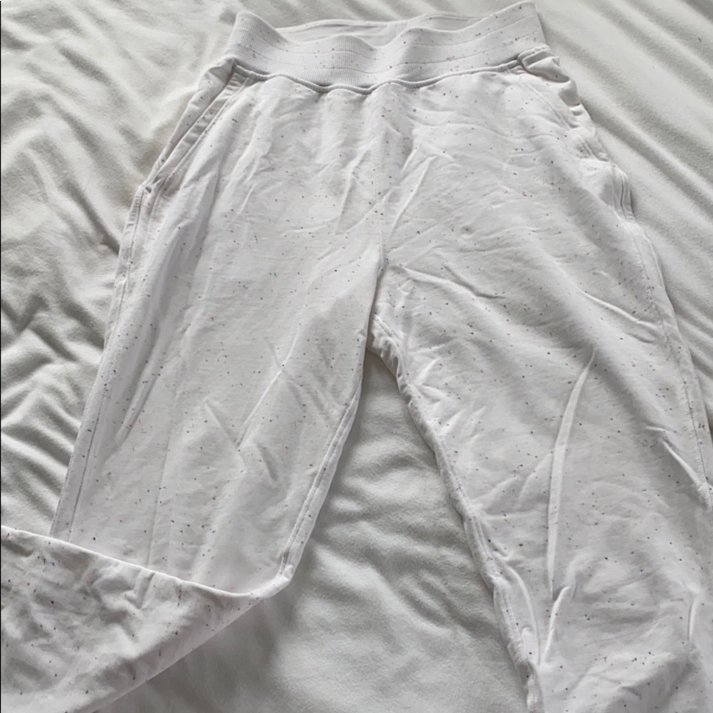 Lululemon Multi Color White Warm Down Joggers
